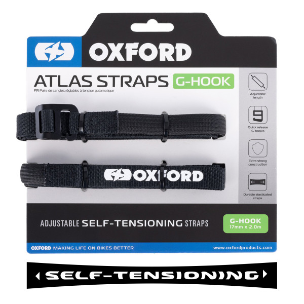 Oxford ATLAS G HOOK 17MM X 2.0M BLACK PAIR